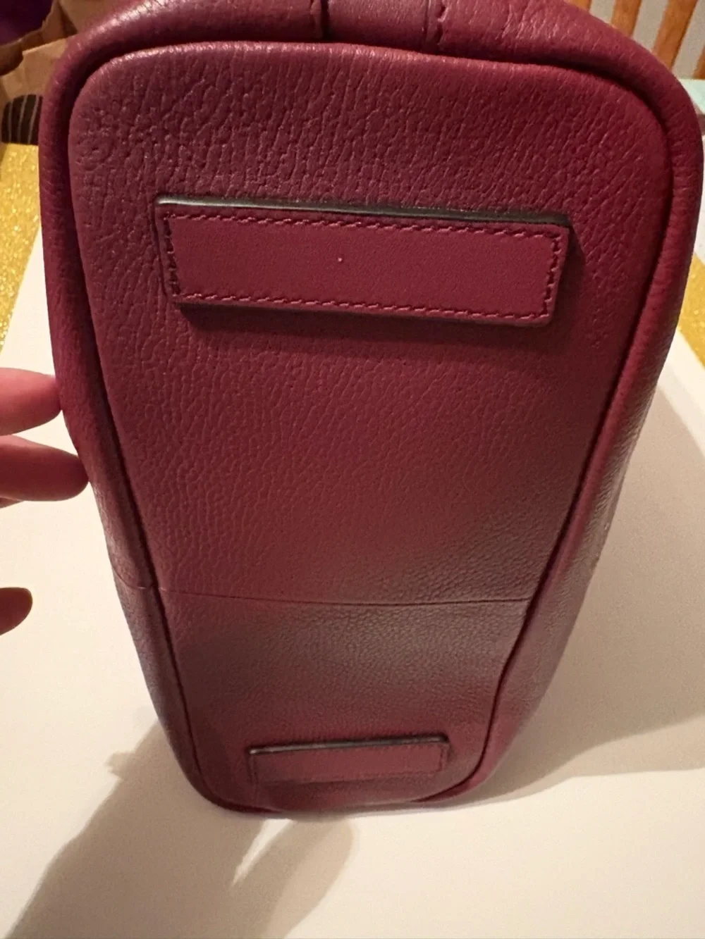 RADLEY LONDON Pebbled Leather Shoulder Bag in Deep Berry - Picture 7 of 16